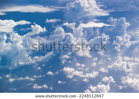 Sky with clouds from above