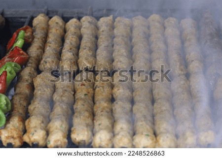 Middle Eastern Style Kofta Kebab Grills  Arabic Food Dishes Stock