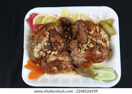 Grilled Chicken on Gas Grill  Meat Dishes Stock Photos