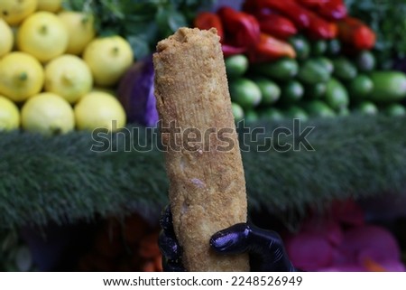 Crunchy and Crispy Shawarma Fried Roll  Chicken Meat Foods and Dishes Stock