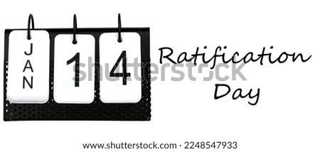 Ratification Day - January 14 - USA Holiday