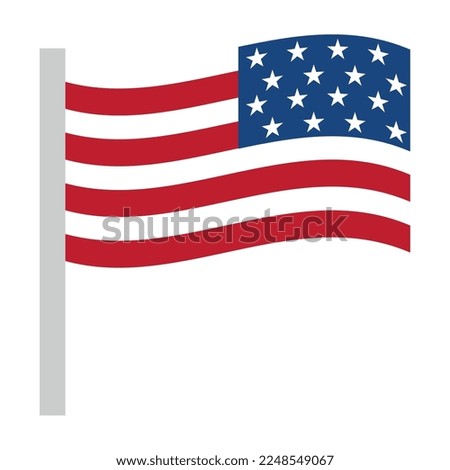 Isolated flag of United states Vector