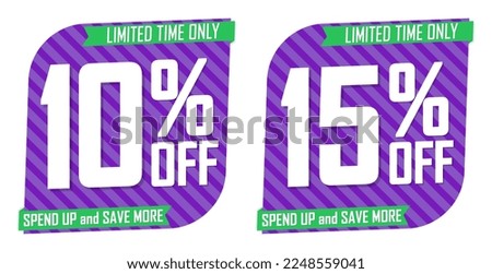 Sale banners design template, set discount tags, great promotion