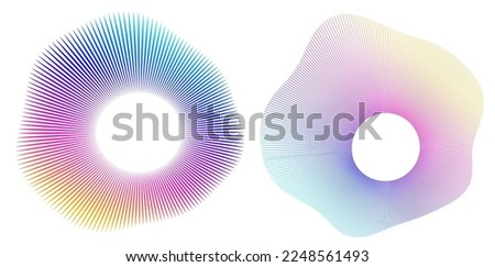 Set Color equalizer isolated on white background. Vector illustration. Pulse music player. Audio wave logo. Vector design element Poster sound wave template visualization signal Illustration eps 10 Royalty-Free Stock Photo #2248561493