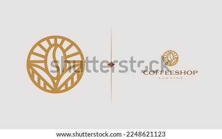 Coffee Bean. Coffee Shop Logo Illustration. Universal creative premium symbol. Vector sign icon logo template. Vector illustration Royalty-Free Stock Photo #2248621123