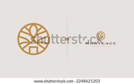 Residence Monoline Logo Template. Universal creative premium symbol. Vector illustration Royalty-Free Stock Photo #2248621203