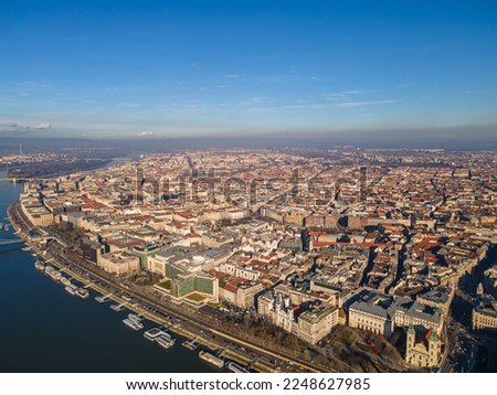 Wonderful photo of Pesta, eastern part of Budapest, Hungary. 