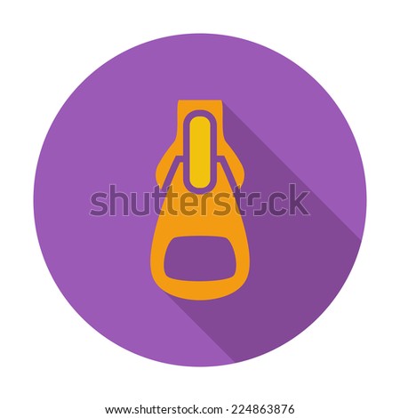 Zipp. Single flat color icon. Vector illustration.