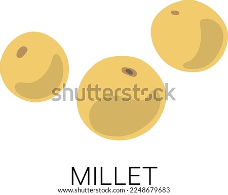Millet seeds icon. Raw cereal grain symbol