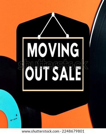 Advertise your moving out sale with this colorful retro yard sign! Bright and eye-catching design is sure to attract attention and draw in shoppers. 