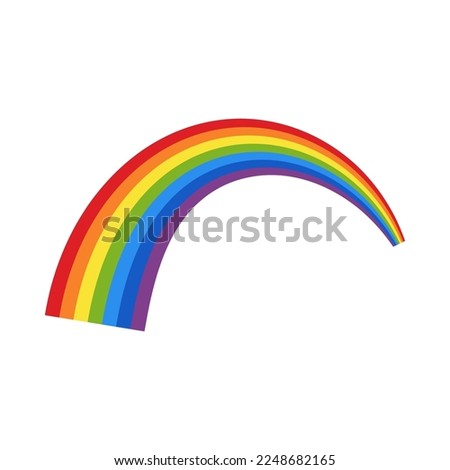 Rainbow in flat style isolated