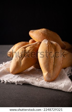 Bolillos. Traditional mexican bakery. White bread commonly used to accompany food and to prepare Mexican sandwiches called Tortas.