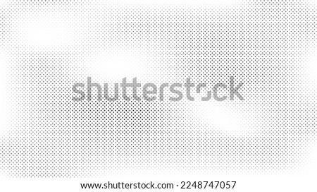 Halftone background. Grunge halftone pop art texture. White and black abstract wallpaper. Geometric vector  Royalty-Free Stock Photo #2248747057