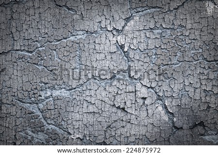 old blue cracked wall texture or background