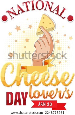 National Cheese Lovers Day Banner Design illustration