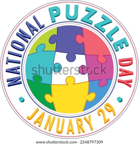 National Puzzle Day Banner illustration