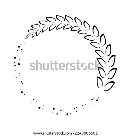 branches full of leaves hand drawn various patterns Suitable for decorating wedding cards, parties, parties, banners, logos.
