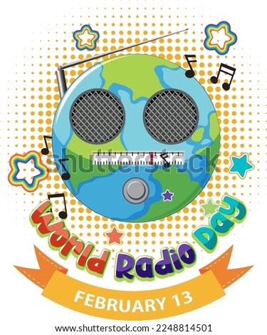 World Radio Day Banner illustration