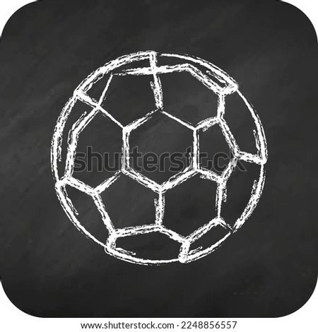 Icon Soccer Ball. related to Sports Equipment symbol. chalk style. simple design editable. simple illustration