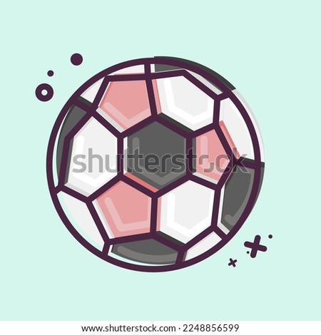 Icon Soccer Ball. related to Sports Equipment symbol. MBE style. simple design editable. simple illustration