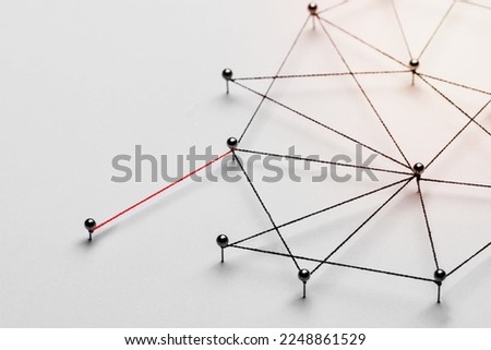 Business network background, connecting dots, technology design Royalty-Free Stock Photo #2248861529
