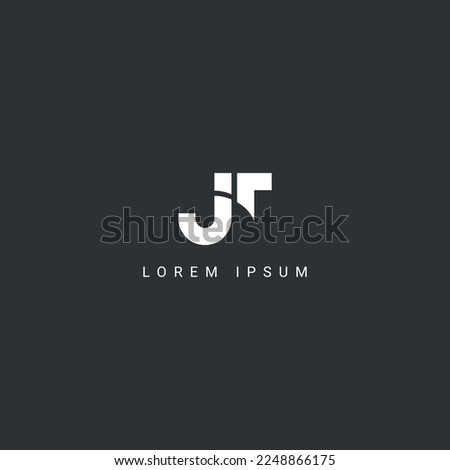 Creative minimal JT TJ letter business logo initial based Monogram icon vector. Royalty-Free Stock Photo #2248866175