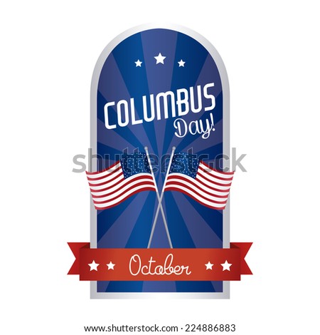 Abstract columbus day symbol on a white background