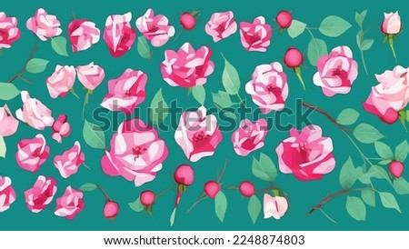 Floral mix wreaths vector design. Pink hydrangea, rose, protea, white burgundy. Stylish horizontal floral banners. Stylish blend horizontal bouquet vector set, wild rose, camellia, orchid, peony