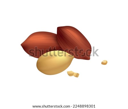 Realistic caramel chocolate nut composition with detailed images of sweets on blank background vector illustration