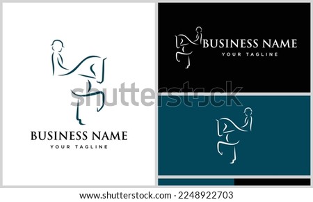 line art horse dressage logo Royalty-Free Stock Photo #2248922703