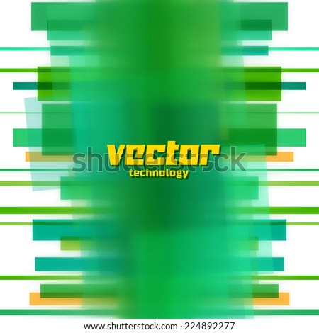 Vector background with green lines and blurred center