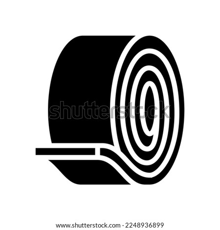 coil steel production glyph icon vector. coil steel production sign. isolated symbol illustration Royalty-Free Stock Photo #2248936899