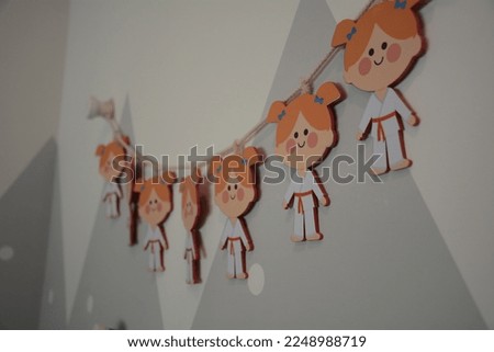 Cute decorations in the child's bedroom.