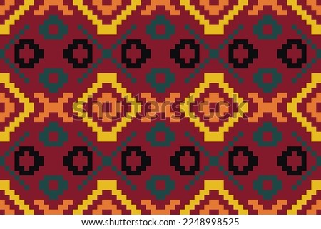 Ikat pattern craft line ornament 
 Ethnic weaving ikat stripes batik textile seamless pattern digital vector design for Print saree Kurti Borneo Fabric border brush symbols swatches designer