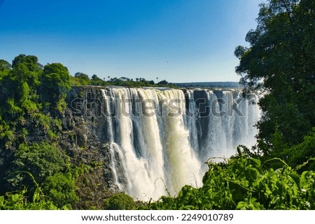 The Victoria Falls in Zimbabwe and Zambia