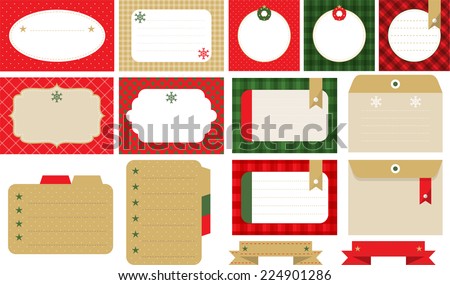 Design elements of banner and frame for Christmas A