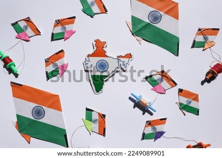 Happy republic day and happy independence day of India theme