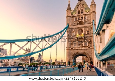 London tower bridge at night city