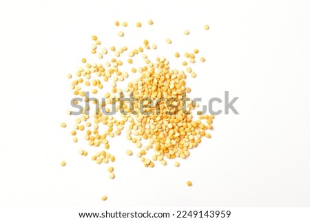 Raw chana pulses scattered on white background Royalty-Free Stock Photo #2249143959