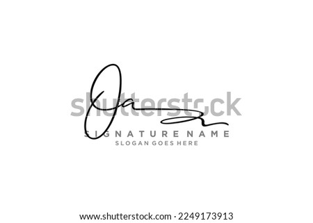 OA Letter Signature Logo Template elegant design logo Sign Symbol template vector icon