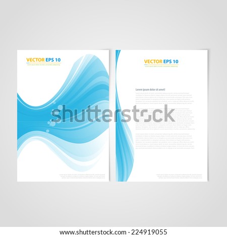 Flyer template back and front design. Brochure design templates collection with bubbles
