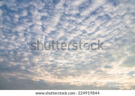 Sunrise with bright colors in clouds, concept for early morning wake up