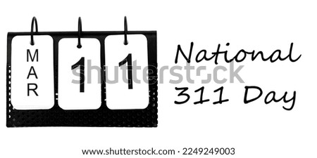 National 311 Day - March 11 - USA Holiday