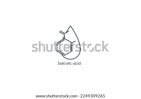salicylic acid icon vector illustration  Royalty-Free Stock Photo #2249309265