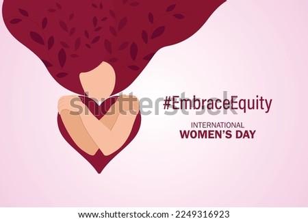 8 march international women's day vector illustration concept, Embrace Equity happy women's day, can use for, landing page, template, ui, web, mobile app, poster, banner, flyer Royalty-Free Stock Photo #2249316923