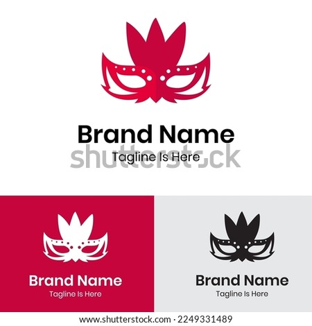 
Creative Feather mask logo design
