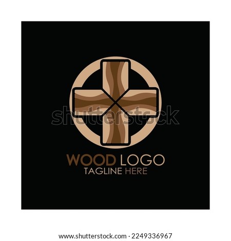 wood logo template icon illustration design vector, used for wood factories, plantations, log processing, furniture, wood warehouses with a modern minimalist concept