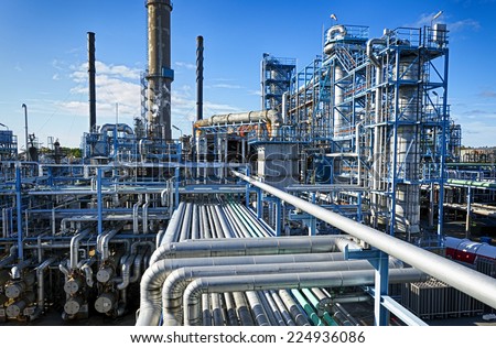 oil and gas industry in powerful HDR processing effect Royalty-Free Stock Photo #224936086
