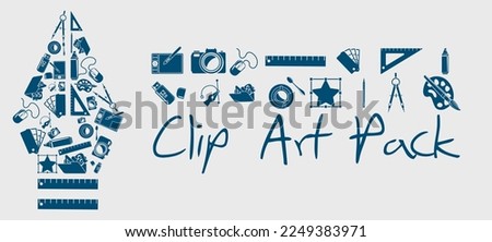 Vector Clip art pack education clip art and Technology. 