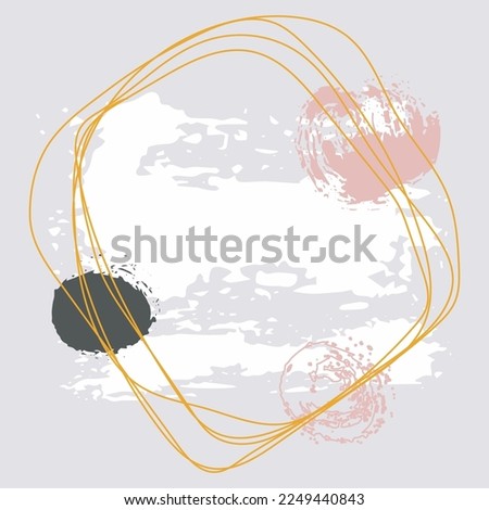 Minimalist square gray background. Abstract vector illustration with minimalist elements for social media feed design